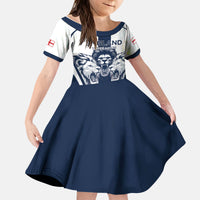Custom England Football 2026 Kid Short Sleeve Dress Three Lions Special Style
