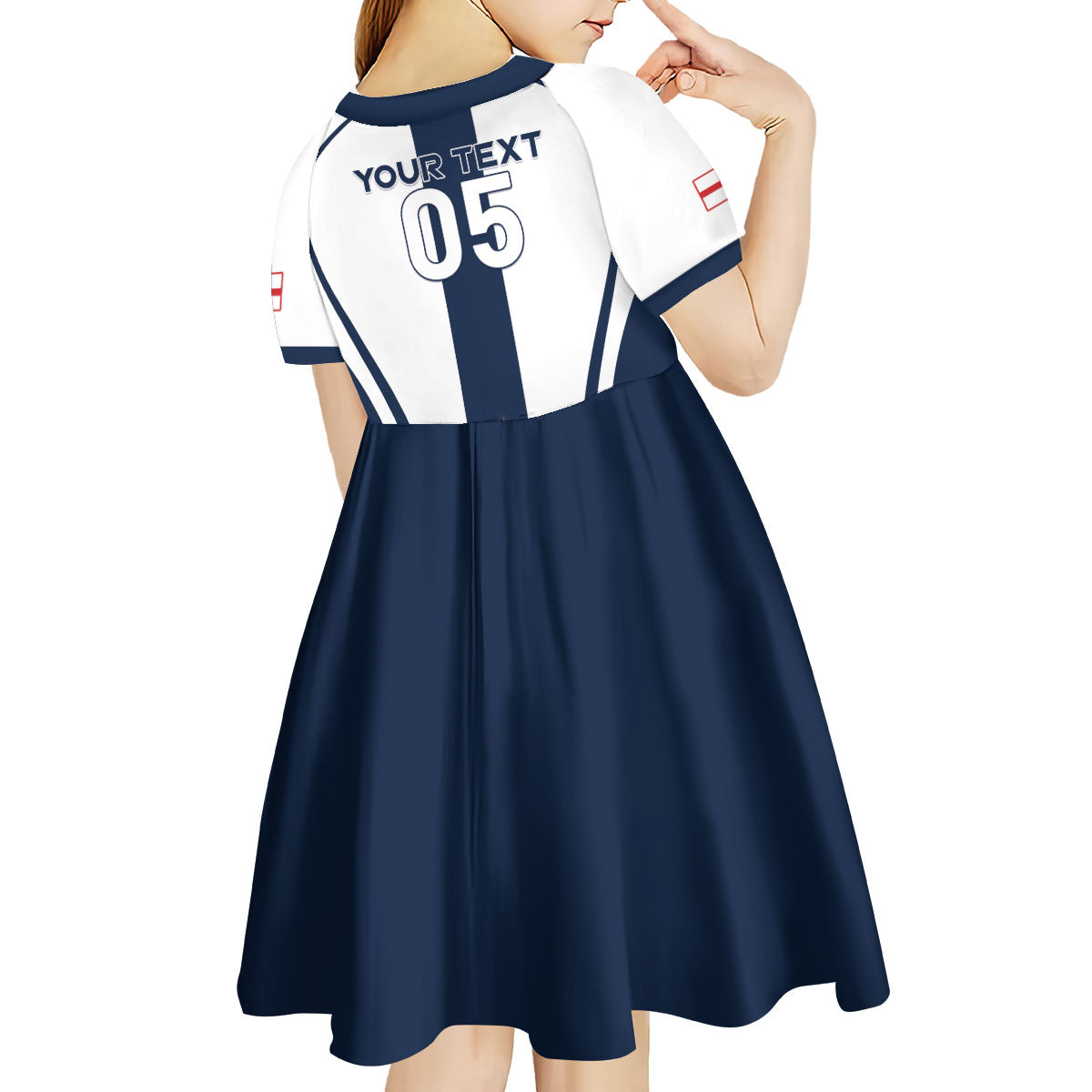 Custom England Football 2026 Kid Short Sleeve Dress Three Lions Special Style