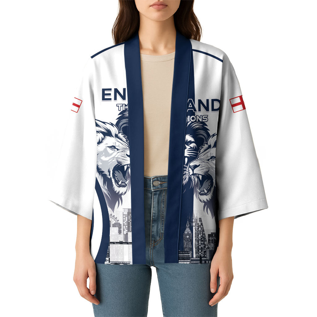 Custom England Football 2026 Kimono Three Lions Special Style