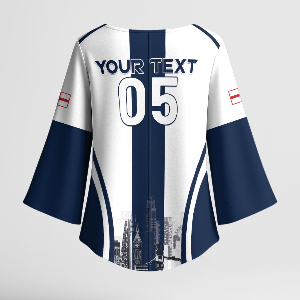 Custom England Football 2026 Kimono Sleeve Blouse Three Lions Special Style