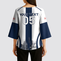 Custom England Football 2026 Kimono Sleeve Blouse Three Lions Special Style