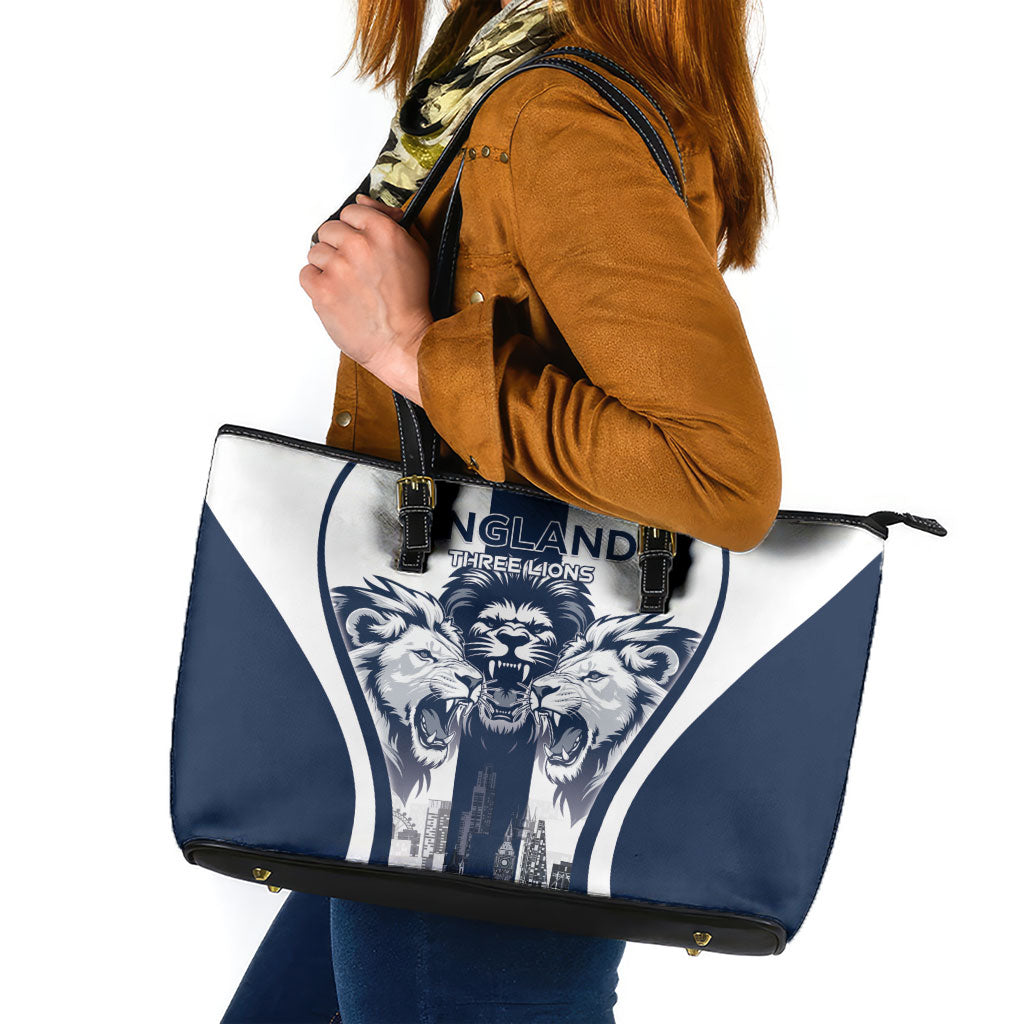 England Football 2026 Leather Tote Bag Three Lions Special Style
