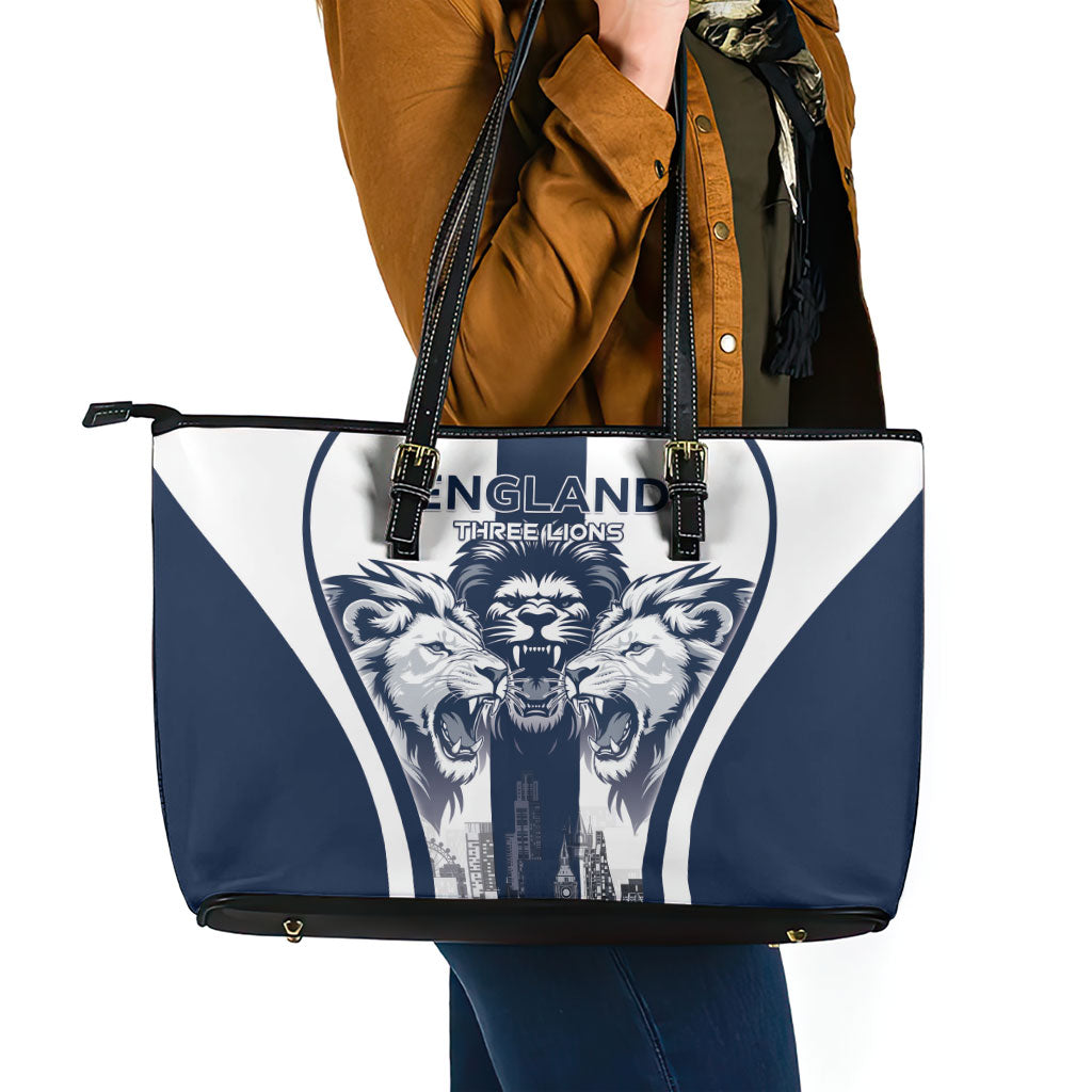 England Football 2026 Leather Tote Bag Three Lions Special Style