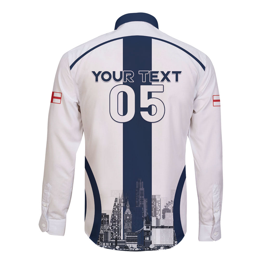 Custom England Football 2026 Long Sleeve Button Shirt Three Lions Special Style