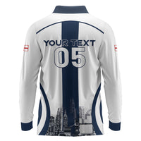 Custom England Football 2026 Long Sleeve Polo Shirt Three Lions Special Style