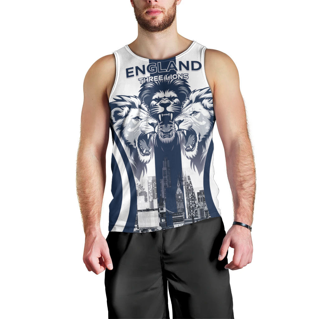 Custom England Football 2026 Men Tank Top Three Lions Special Style