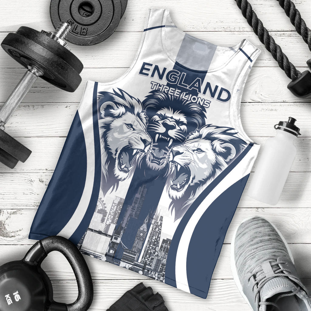 Custom England Football 2026 Men Tank Top Three Lions Special Style