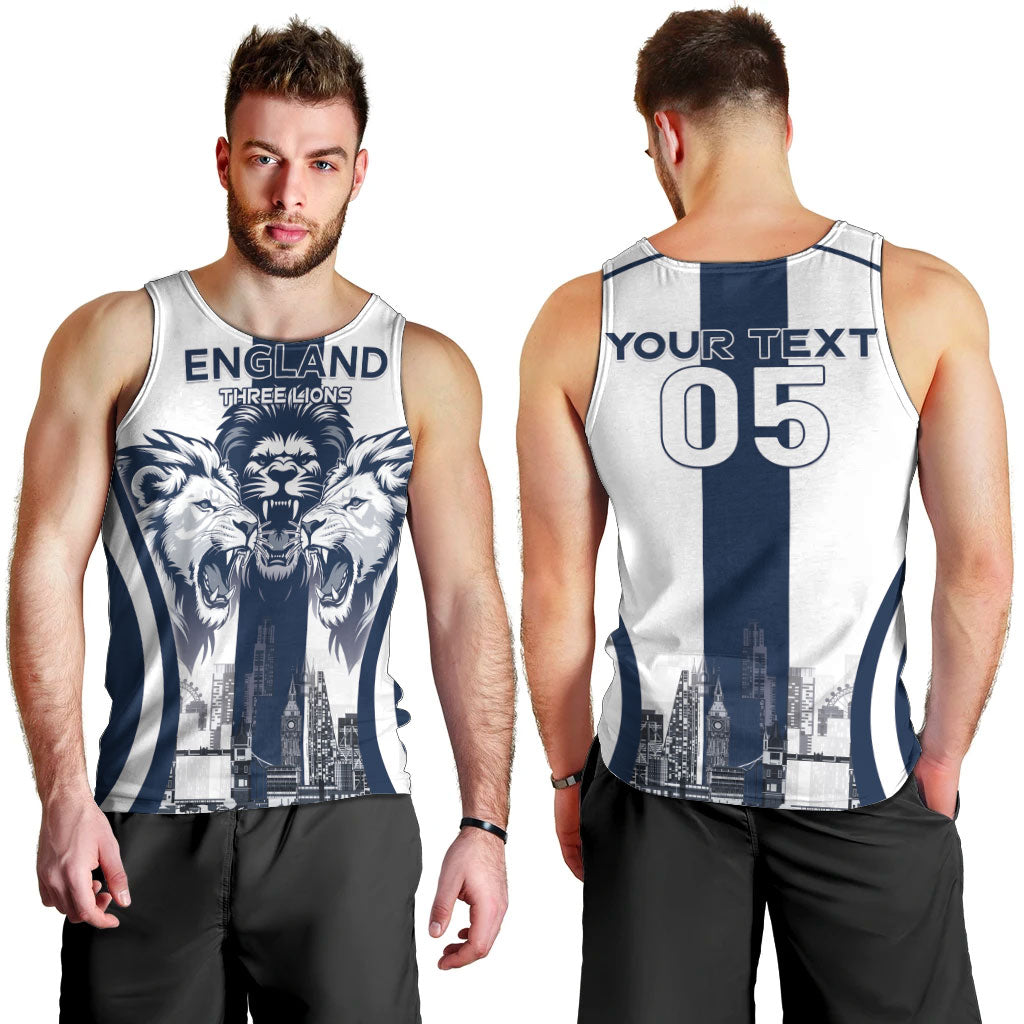 Custom England Football 2026 Men Tank Top Three Lions Special Style