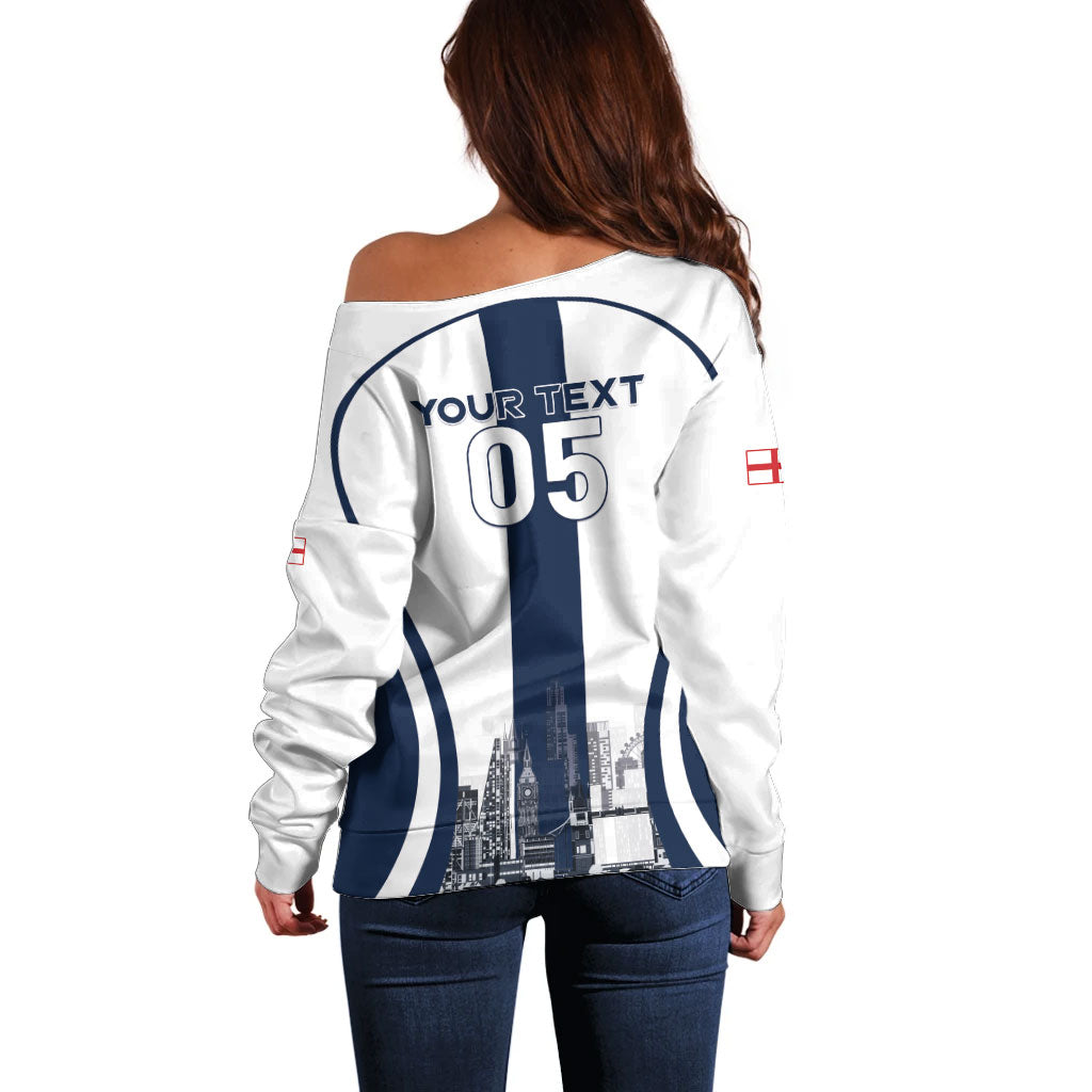 Custom England Football 2026 Off Shoulder Sweater Three Lions Special Style