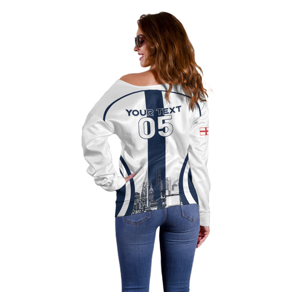 Custom England Football 2026 Off Shoulder Sweater Three Lions Special Style