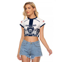 Custom England Football 2026 Raglan Cropped T Shirt Three Lions Special Style