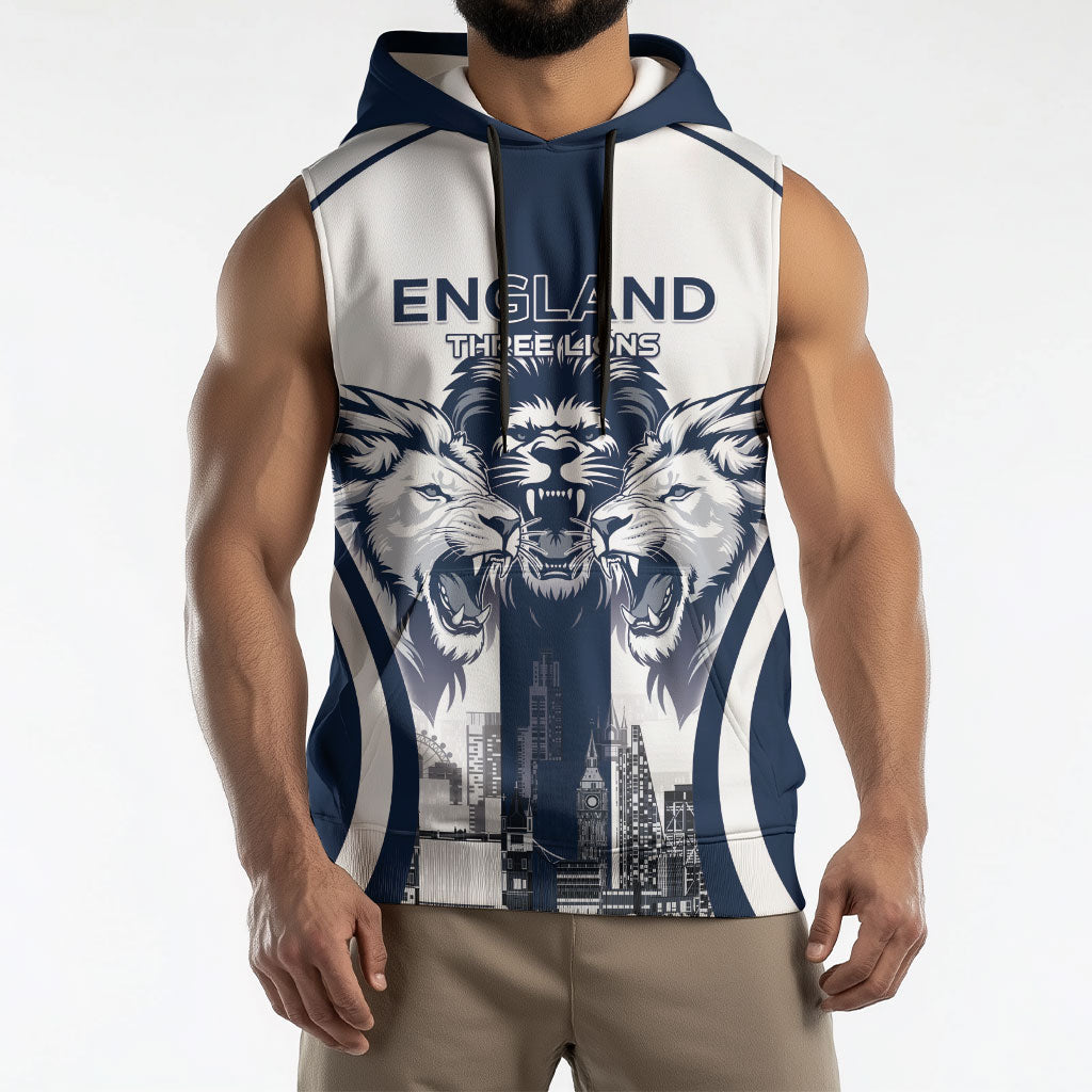 Custom England Football 2026 Sleeveless Hoodie Three Lions Special Style