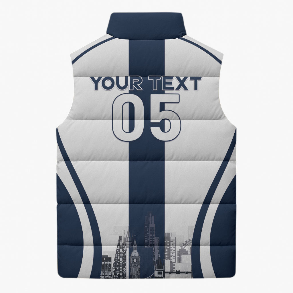 Custom England Football 2026 Sleeveless Puffer Jacket Three Lions Special Style