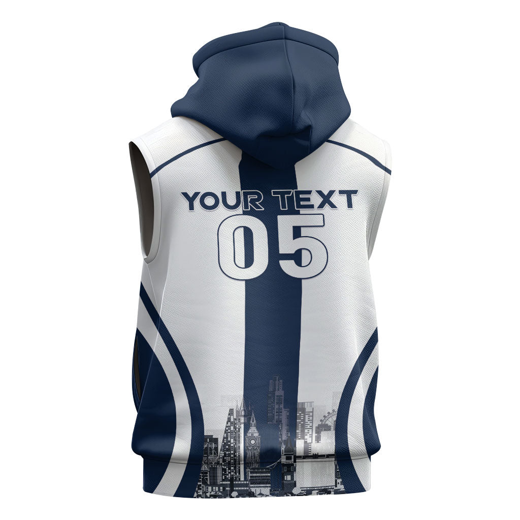 Custom England Football 2026 Sleeveless Zip Hoodie Three Lions Special Style