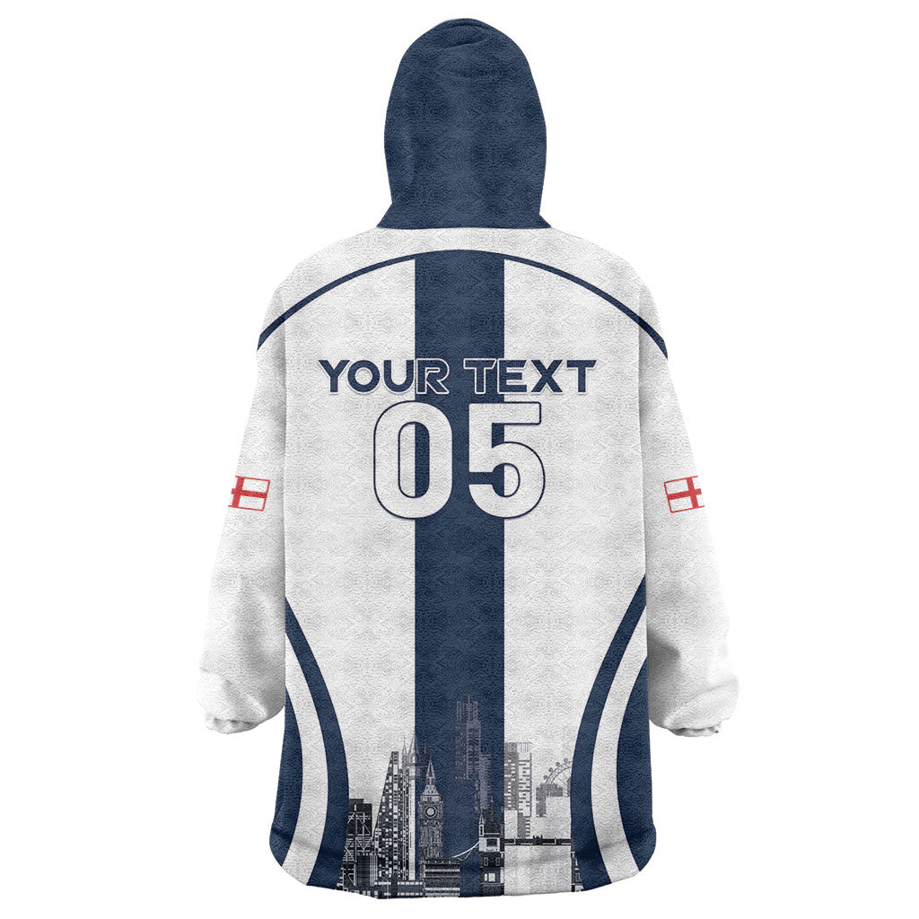 Custom England Football 2026 Wearable Blanket Hoodie Three Lions Special Style