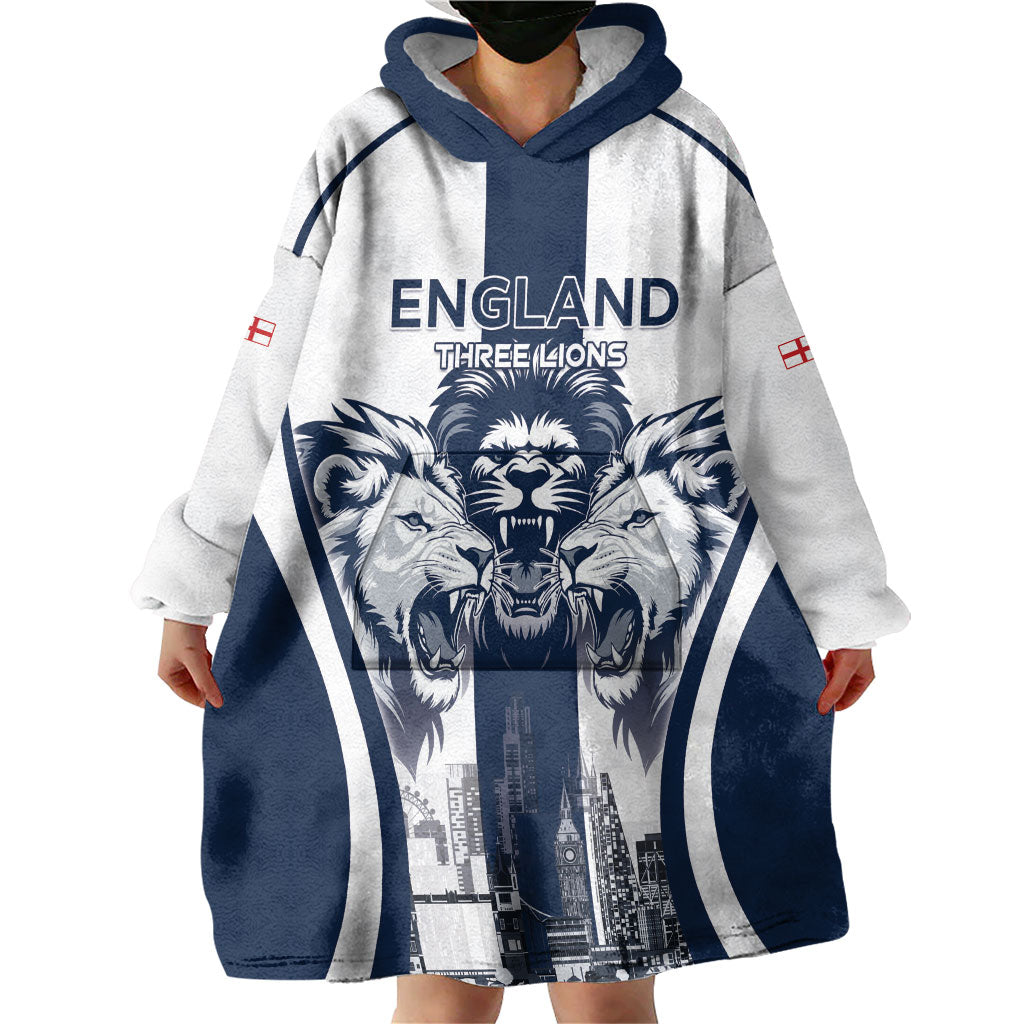Custom England Football 2026 Wearable Blanket Hoodie Three Lions Special Style