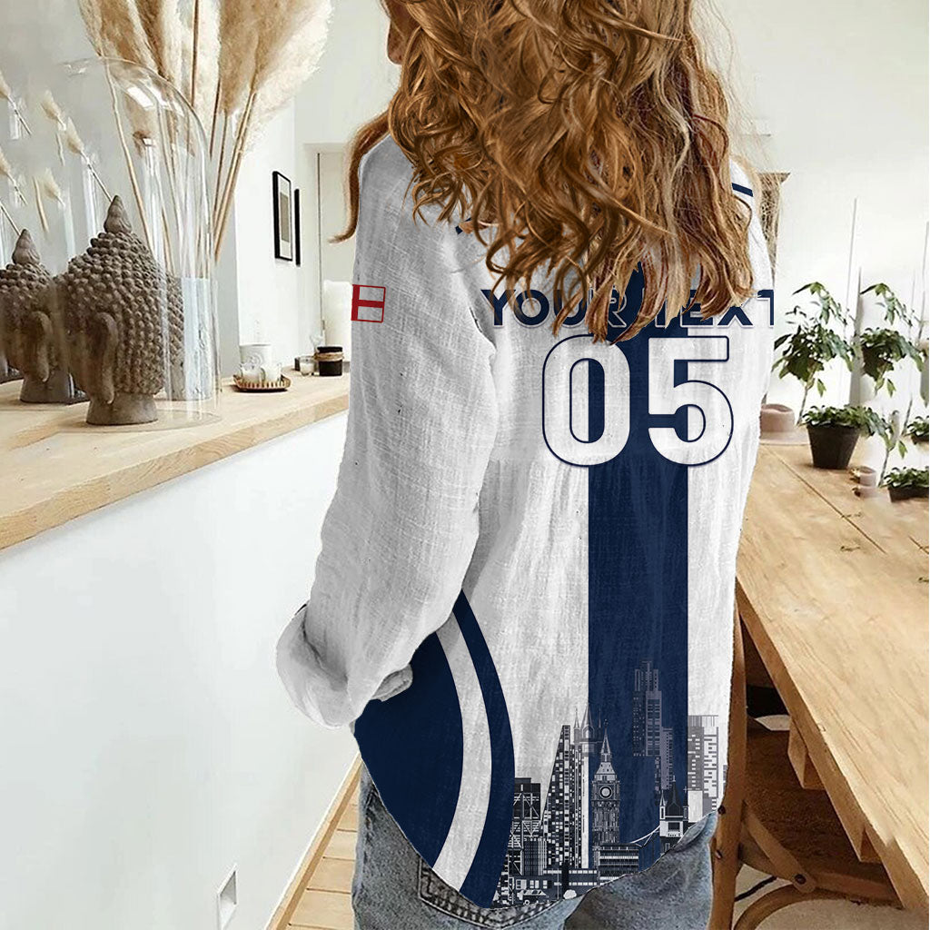 Custom England Football 2026 Women Casual Shirt Three Lions Special Style