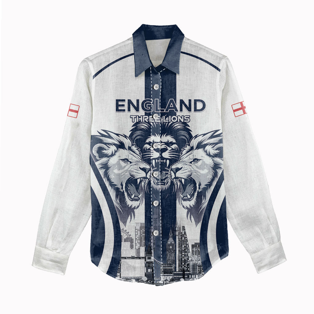 Custom England Football 2026 Women Casual Shirt Three Lions Special Style
