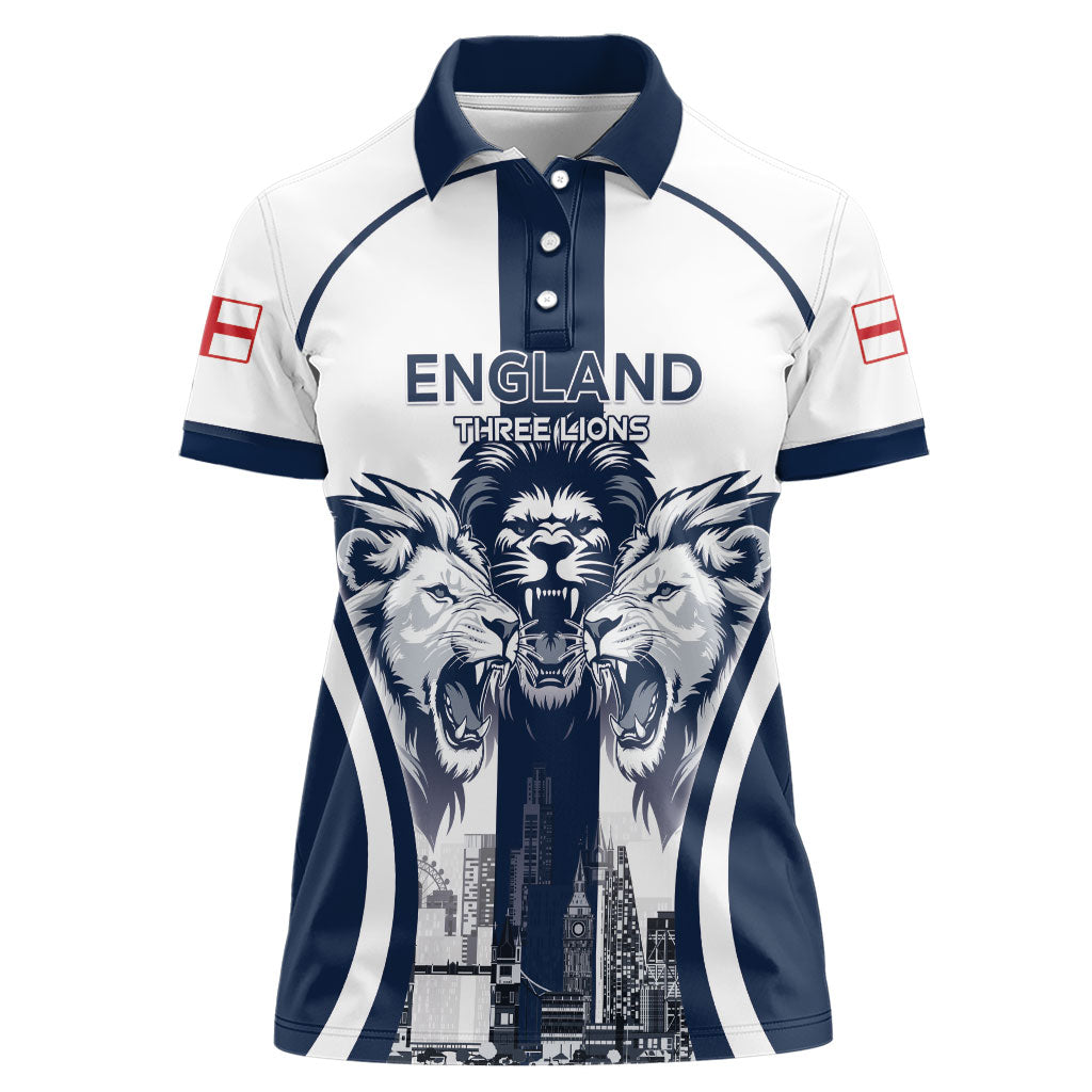 Custom England Football 2026 Women Polo Shirt Three Lions Special Style