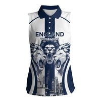 Custom England Football 2026 Women Sleeveless Polo Shirt Three Lions Special Style