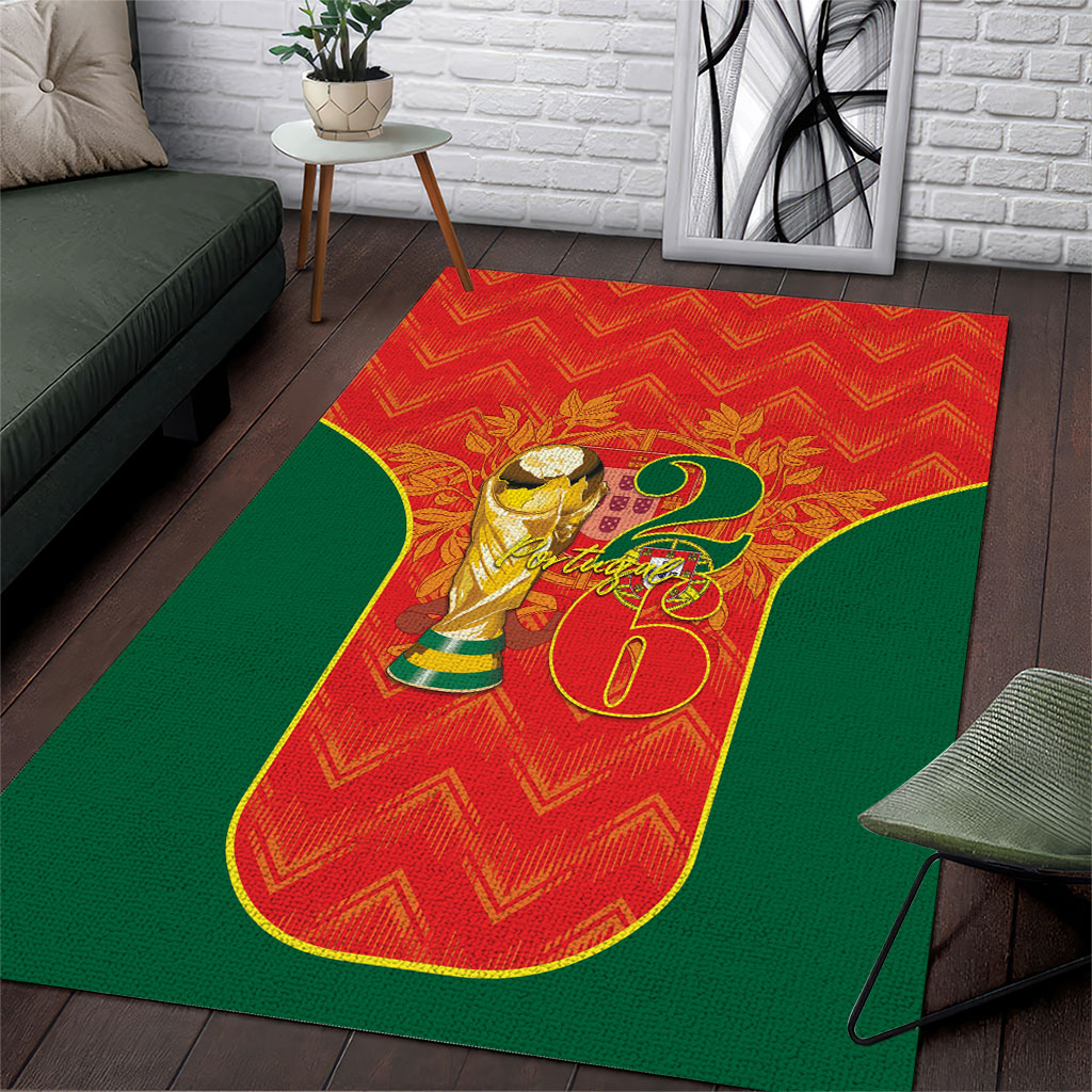 Portugal Football 2026 Area Rug Road To Glory