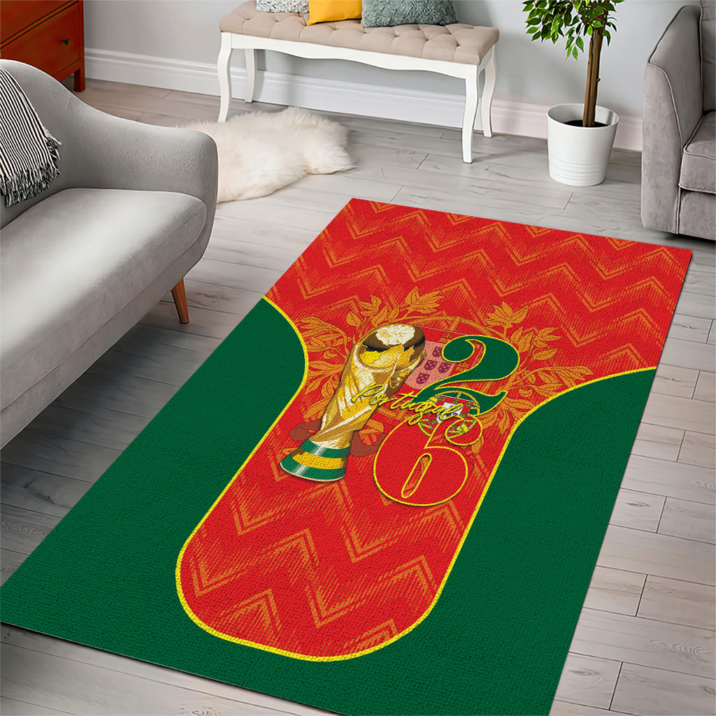 Portugal Football 2026 Area Rug Road To Glory
