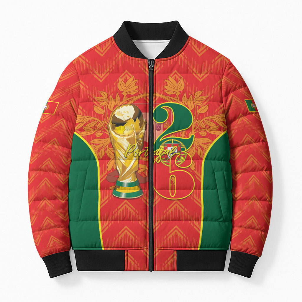 Custom Portugal Football 2026 Bomber Puffer Jacket Road To Glory