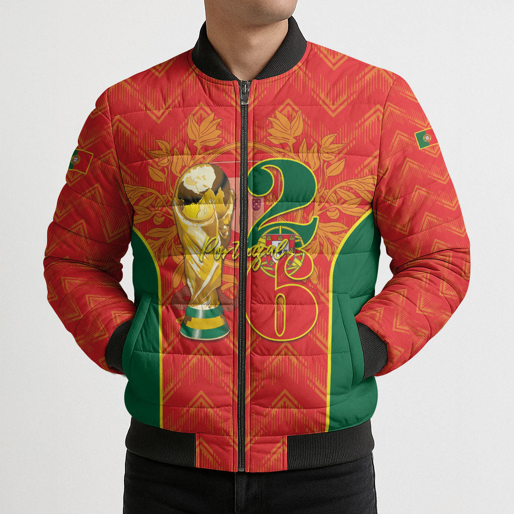 Custom Portugal Football 2026 Bomber Puffer Jacket Road To Glory