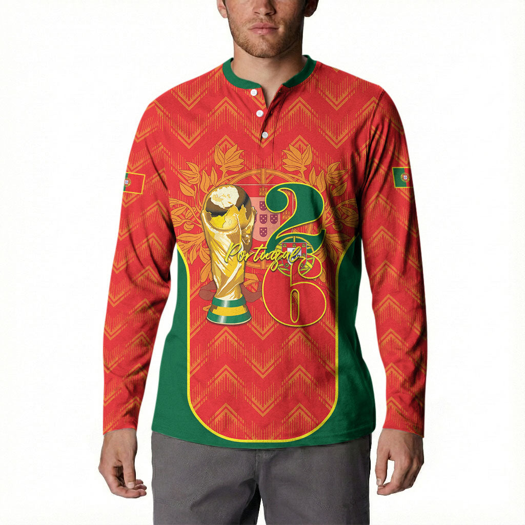 Custom Portugal Football 2026 Button Sweatshirt Road To Glory