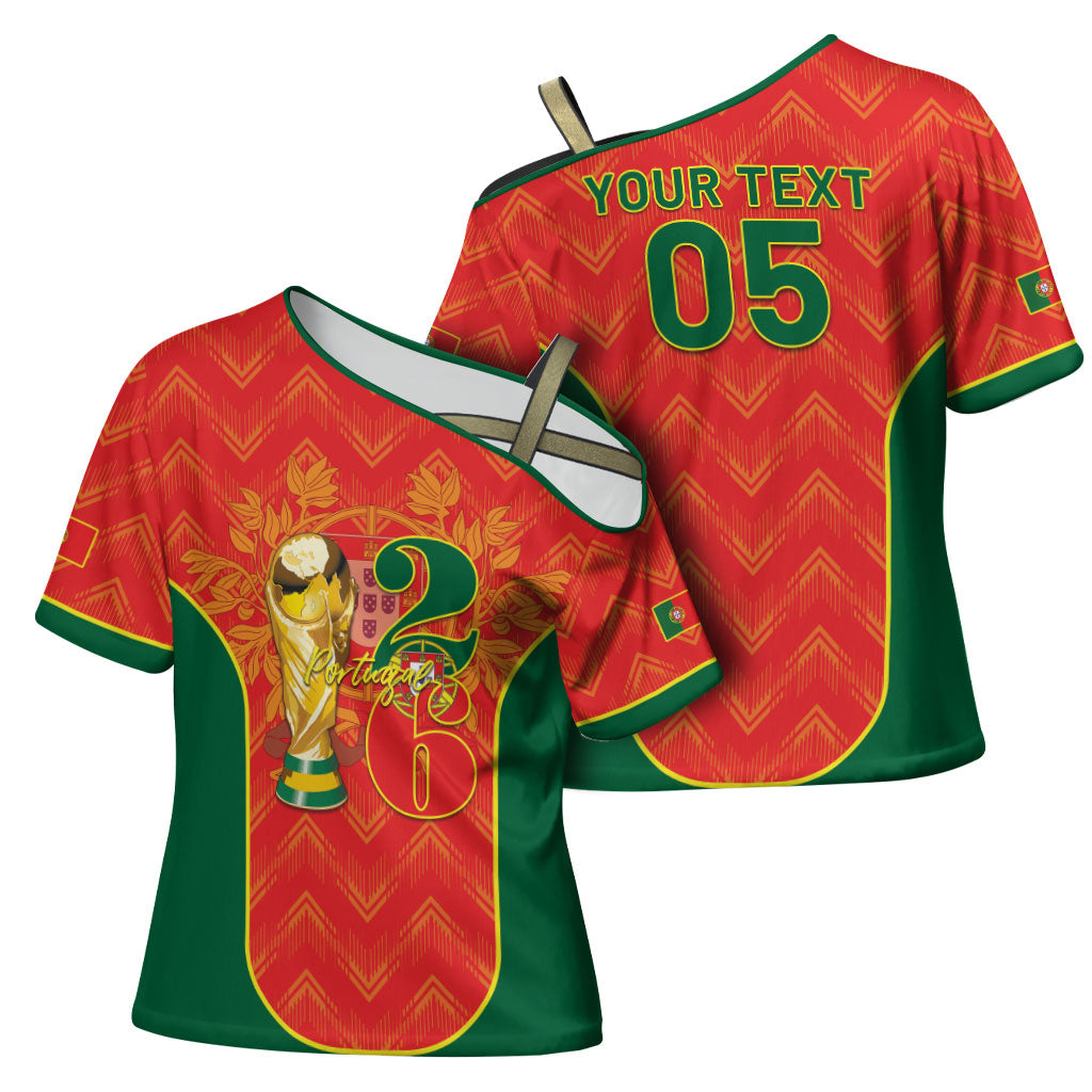 Custom Portugal Football 2026 Cross Shoulder Shirt Road To Glory