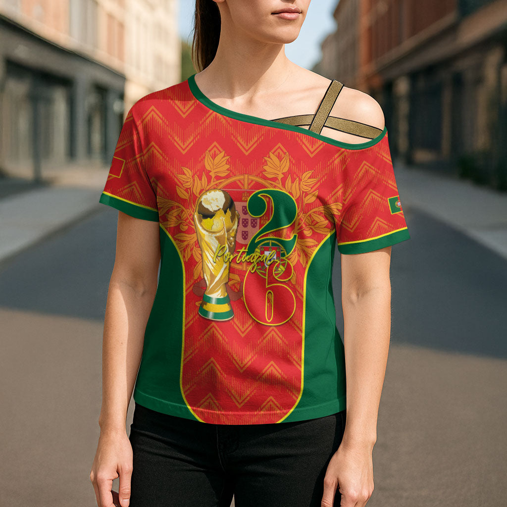 Custom Portugal Football 2026 Cross Shoulder Shirt Road To Glory