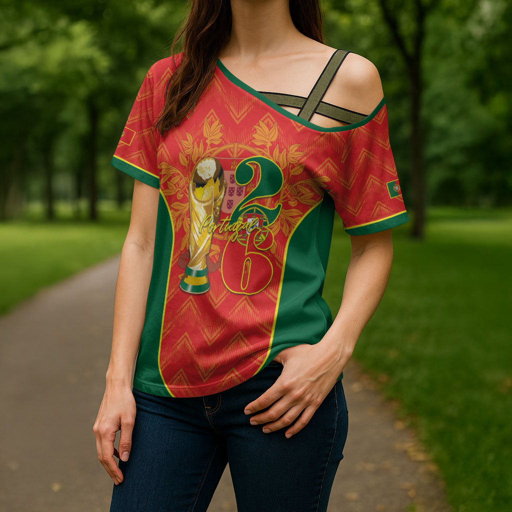 Custom Portugal Football 2026 Cross Shoulder Shirt Road To Glory