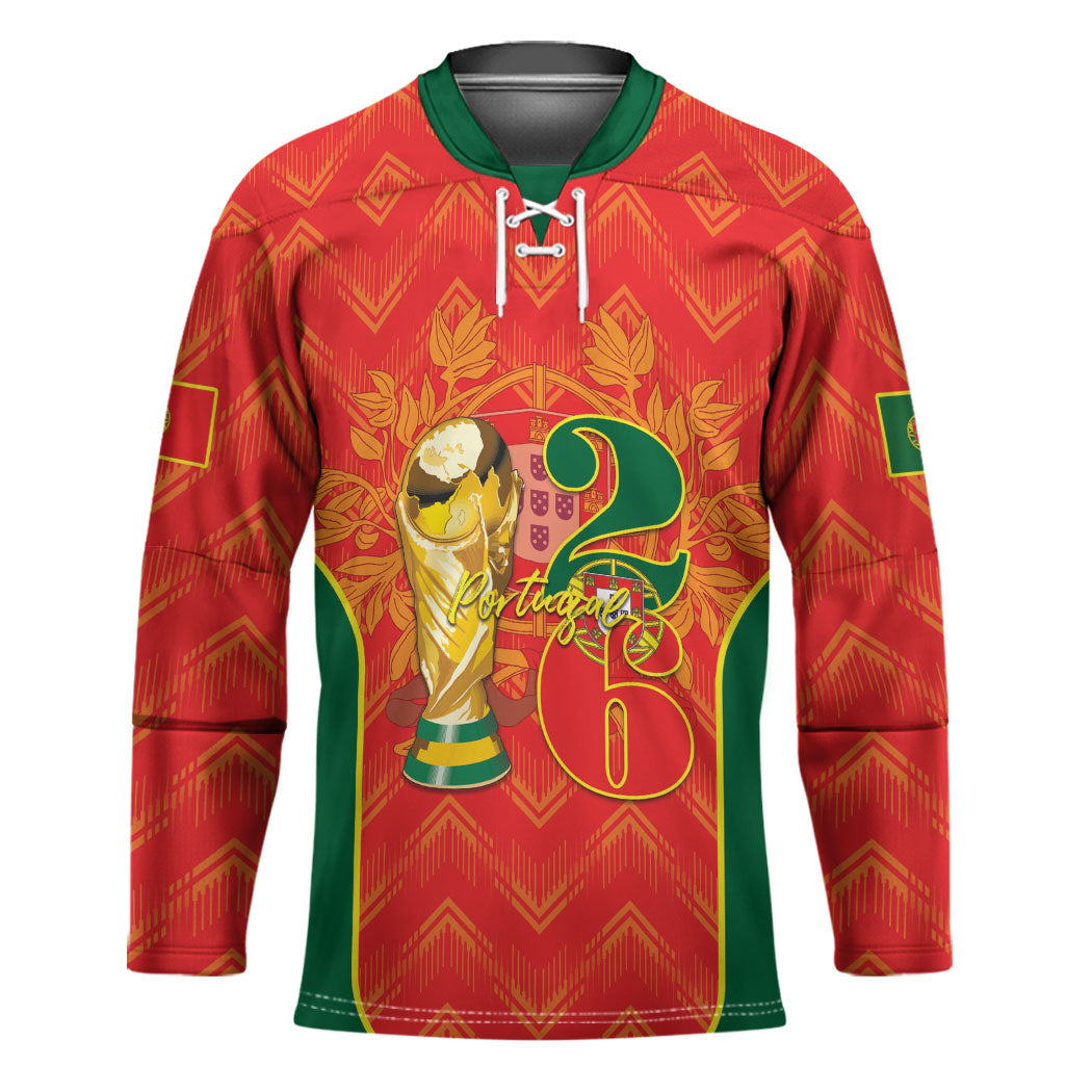 Custom Portugal Football 2026 Hockey Jersey Road To Glory