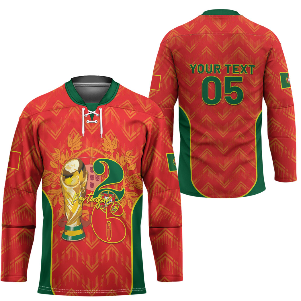 Custom Portugal Football 2026 Hockey Jersey Road To Glory