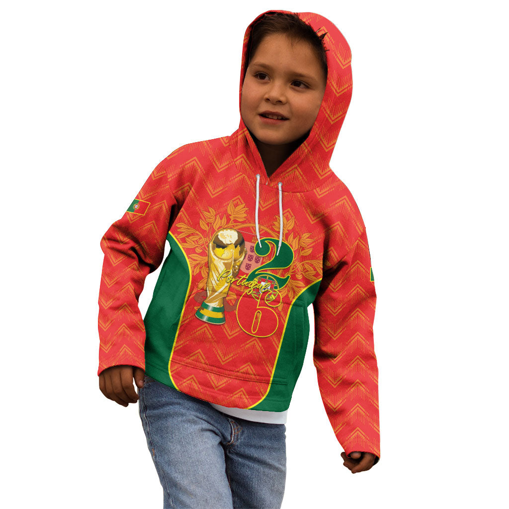 Custom Portugal Football 2026 Kid Hoodie Road To Glory