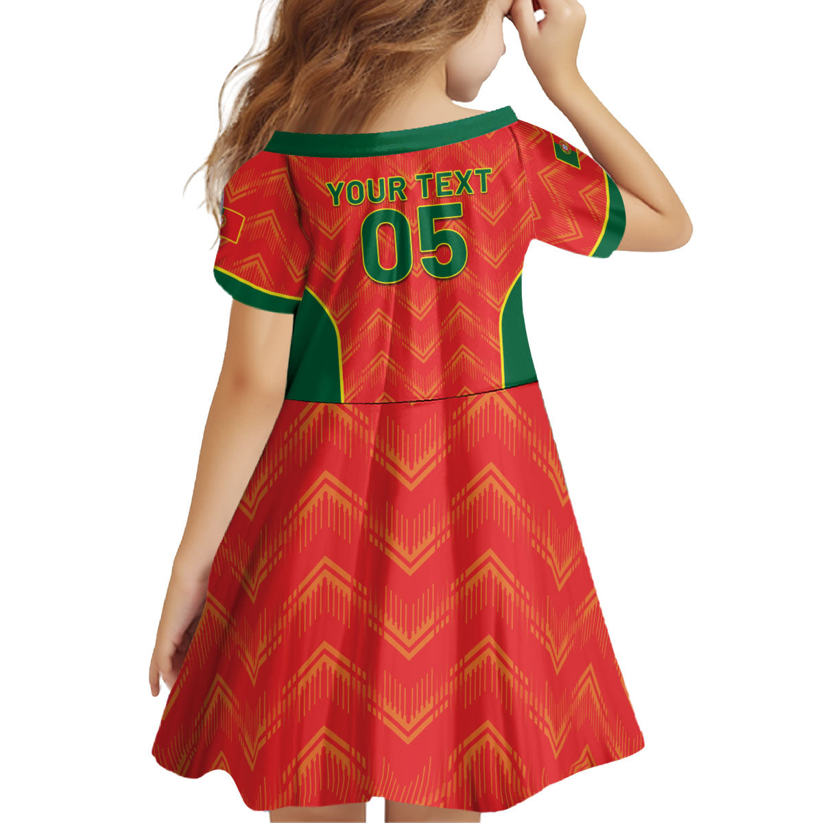 Custom Portugal Football 2026 Kid Short Sleeve Dress Road To Glory