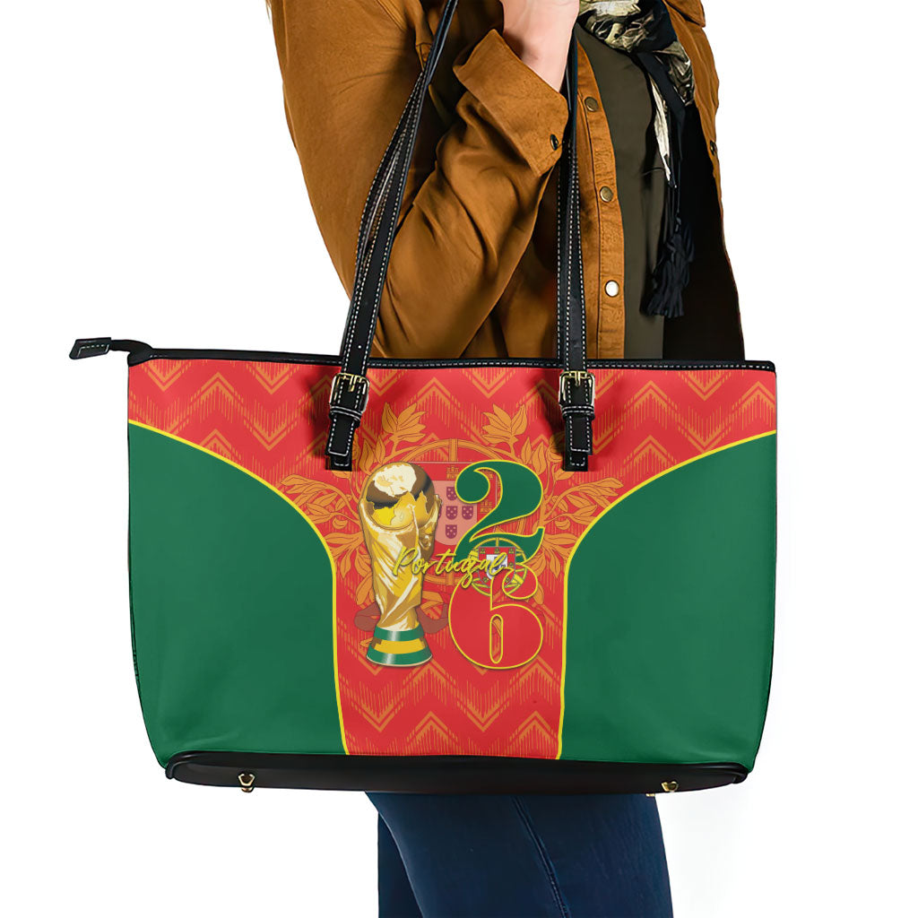 Portugal Football 2026 Leather Tote Bag Road To Glory