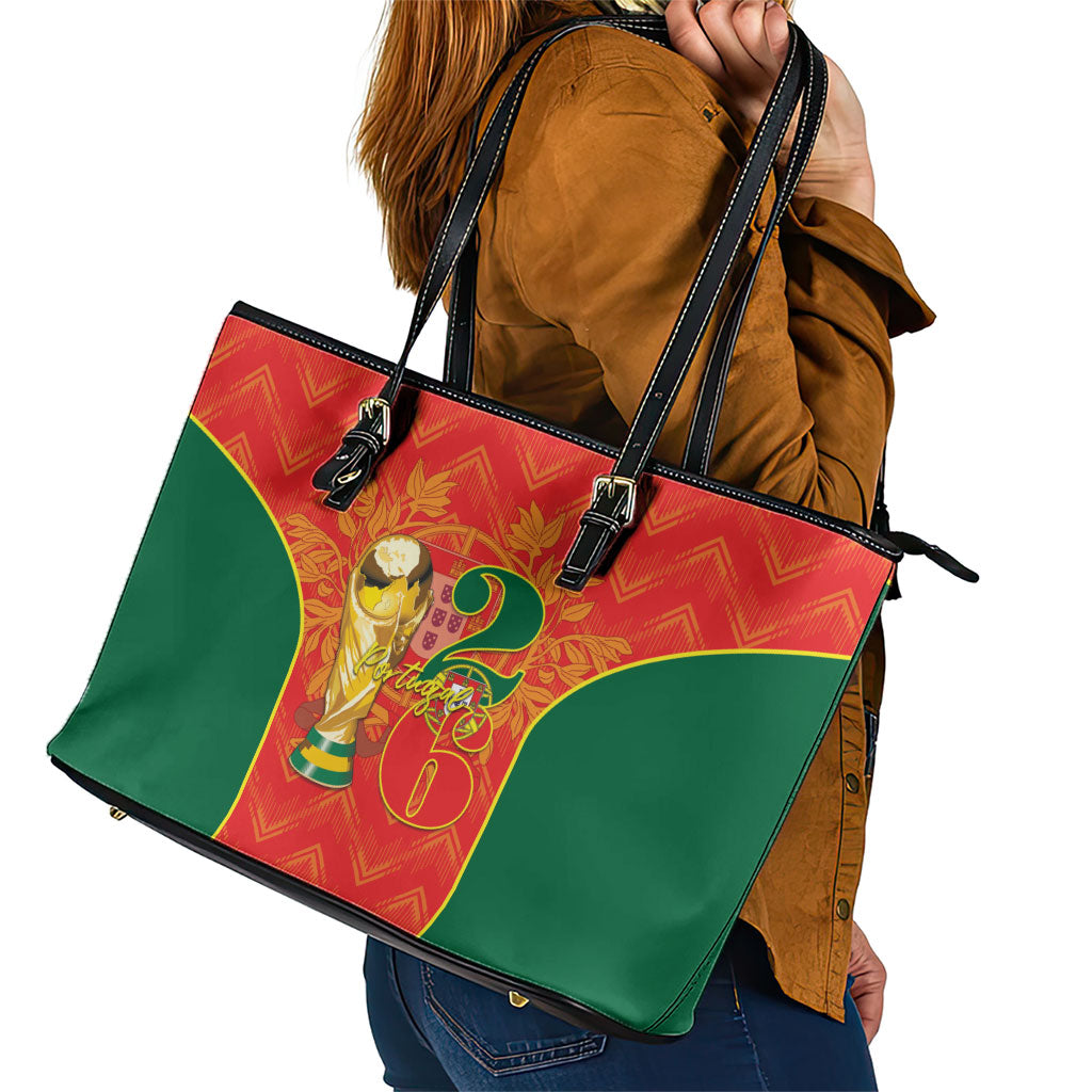 Portugal Football 2026 Leather Tote Bag Road To Glory