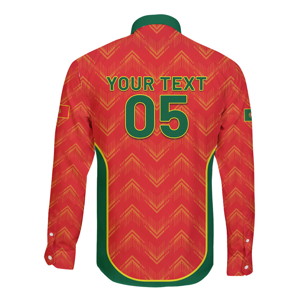 Custom Portugal Football 2026 Long Sleeve Button Shirt Road To Glory