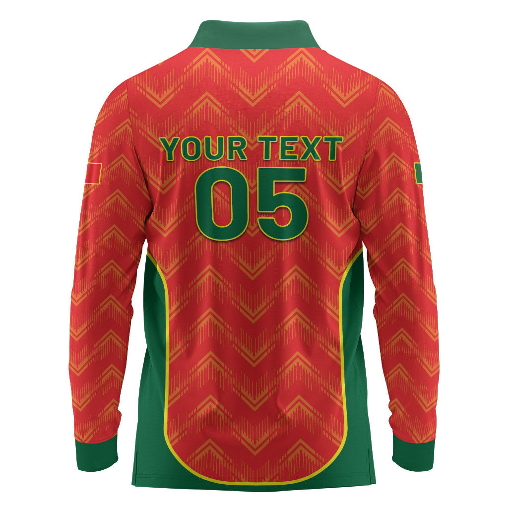 Custom Portugal Football 2026 Long Sleeve Polo Shirt Road To Glory