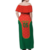 Custom Portugal Football 2026 Off Shoulder Maxi Dress Road To Glory