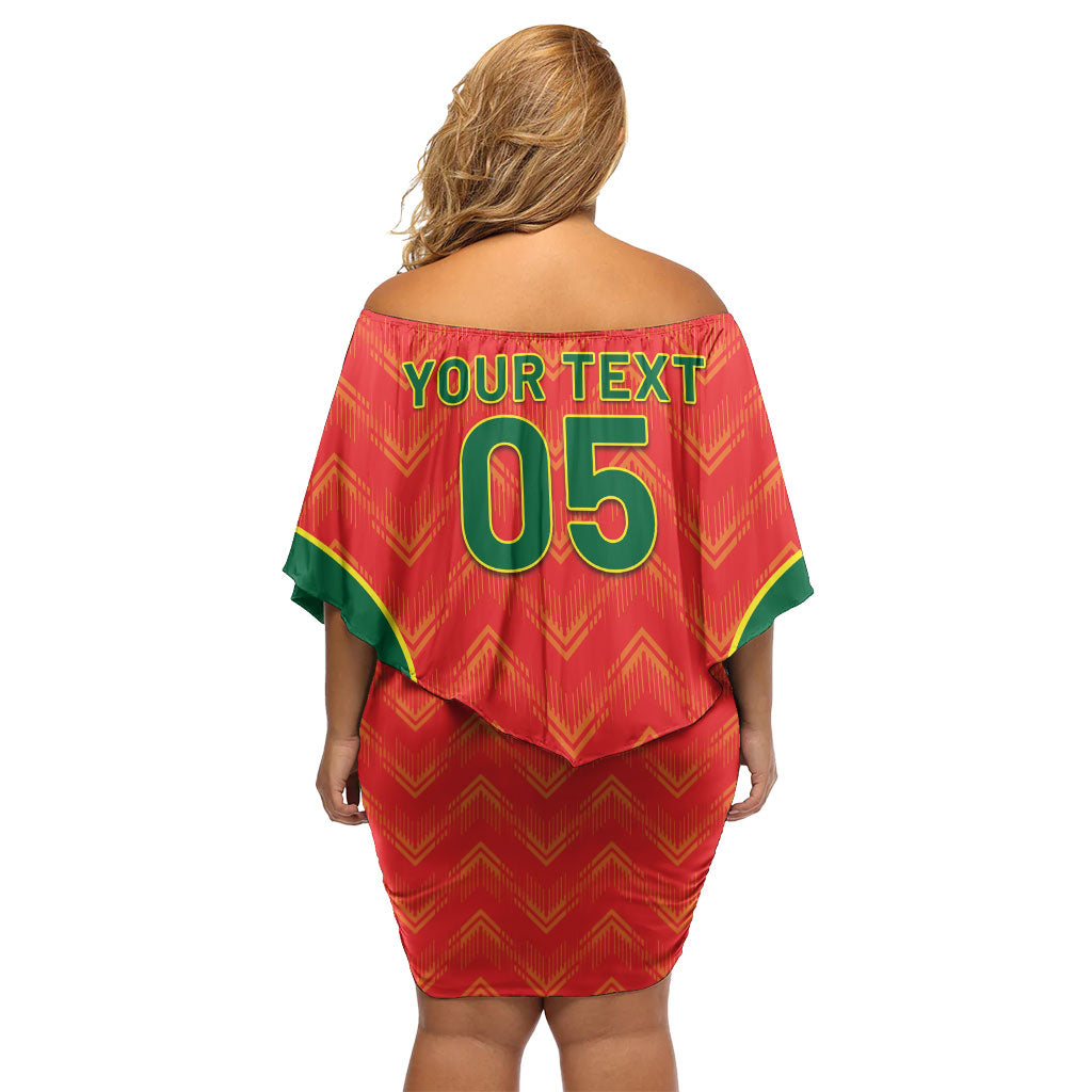 Custom Portugal Football 2026 Off Shoulder Short Dress Road To Glory
