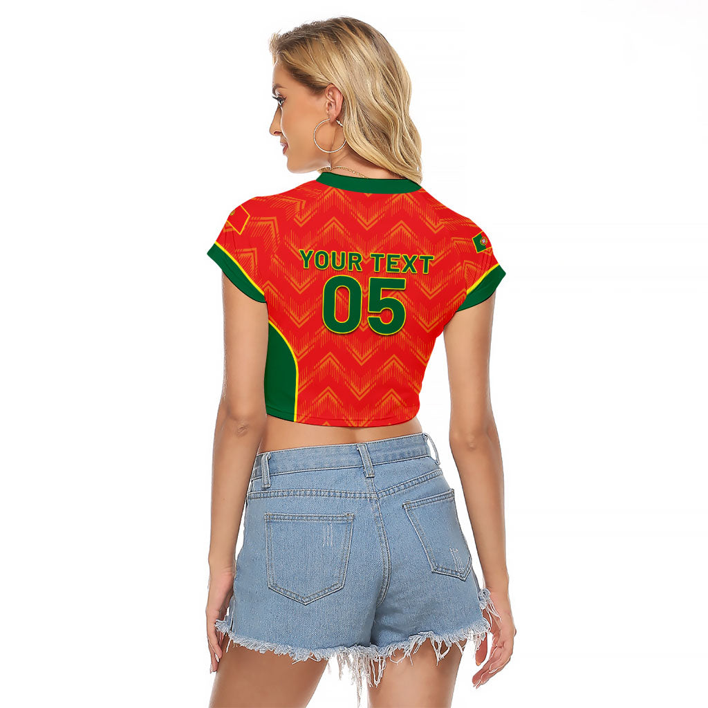 Custom Portugal Football 2026 Raglan Cropped T Shirt Road To Glory