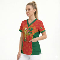 Custom Portugal Football 2026 Scrub Top Road To Glory