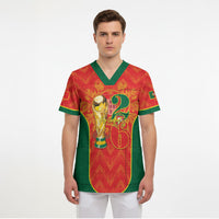 Custom Portugal Football 2026 Scrub Top Road To Glory