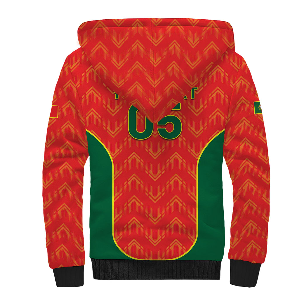 Custom Portugal Football 2026 Sherpa Hoodie Road To Glory