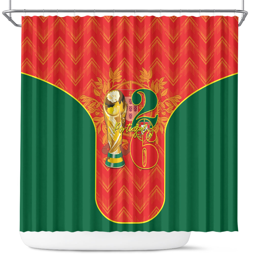 Portugal Football 2026 Shower Curtain Road To Glory