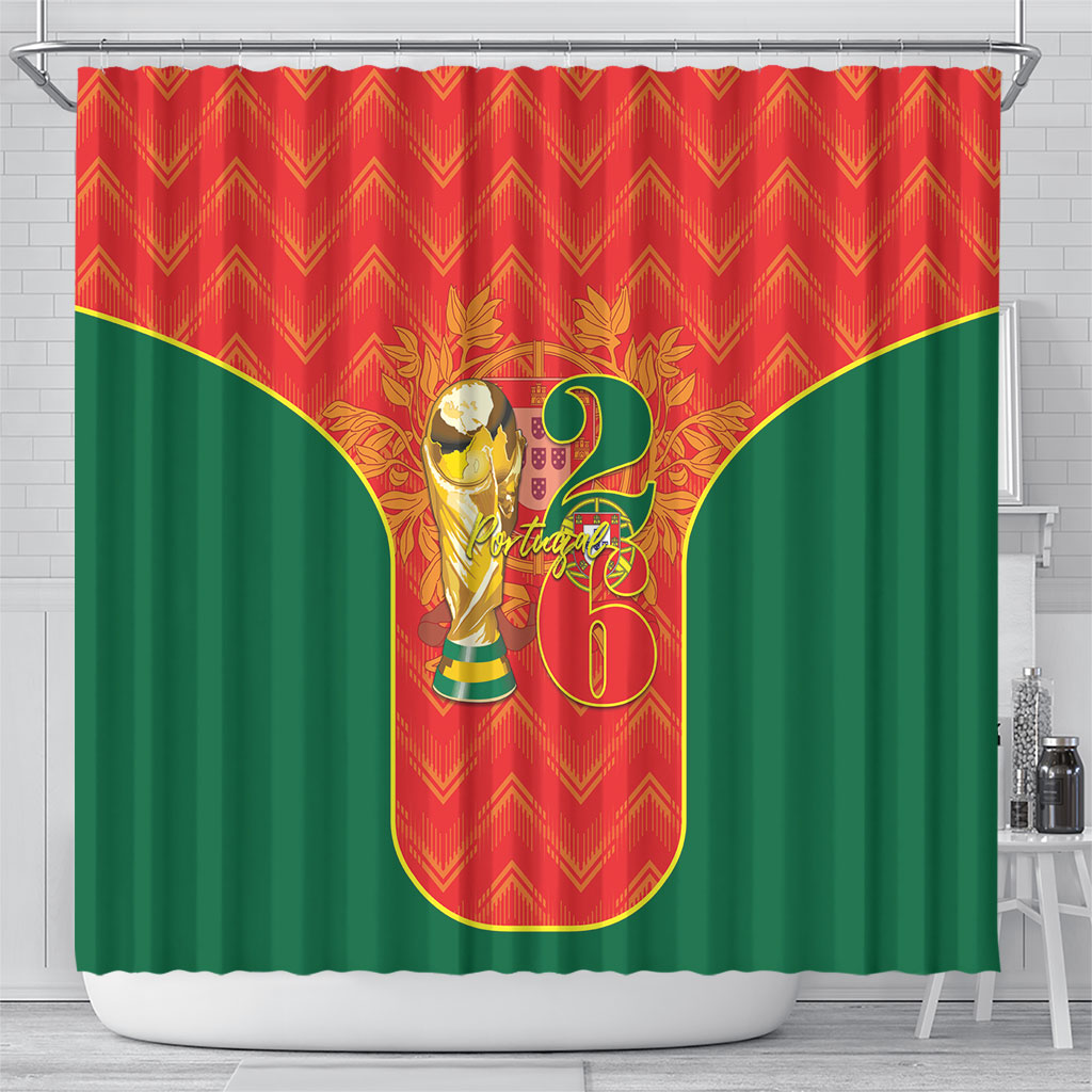 Portugal Football 2026 Shower Curtain Road To Glory