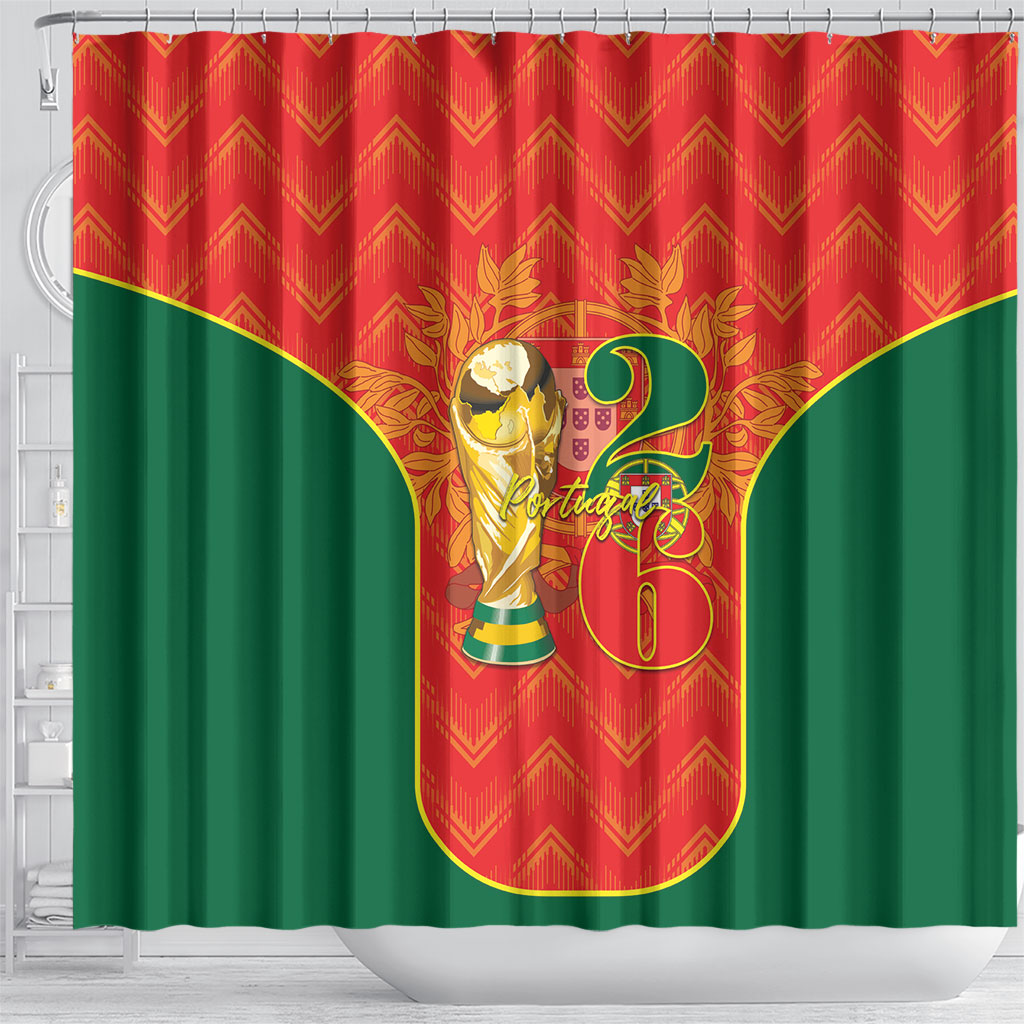 Portugal Football 2026 Shower Curtain Road To Glory