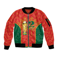 Custom Portugal Football 2026 Sleeve Zip Bomber Jacket Road To Glory